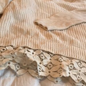 Urban Outfitters Sweater with lace bottom